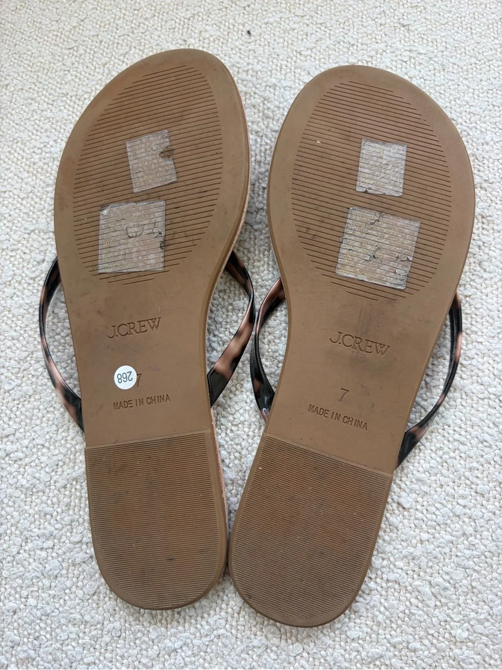 J Crew Factory flip flops